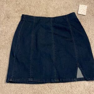 Denim mini skirt